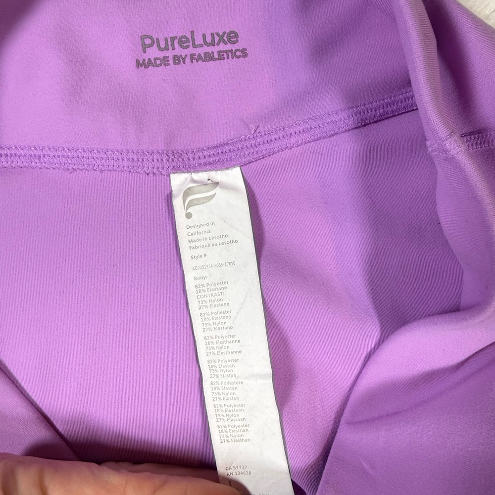 Fabletics PureLuxe Lavender Activewear - Picture 2 of 8